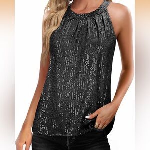 Sequin Sleeveless Top